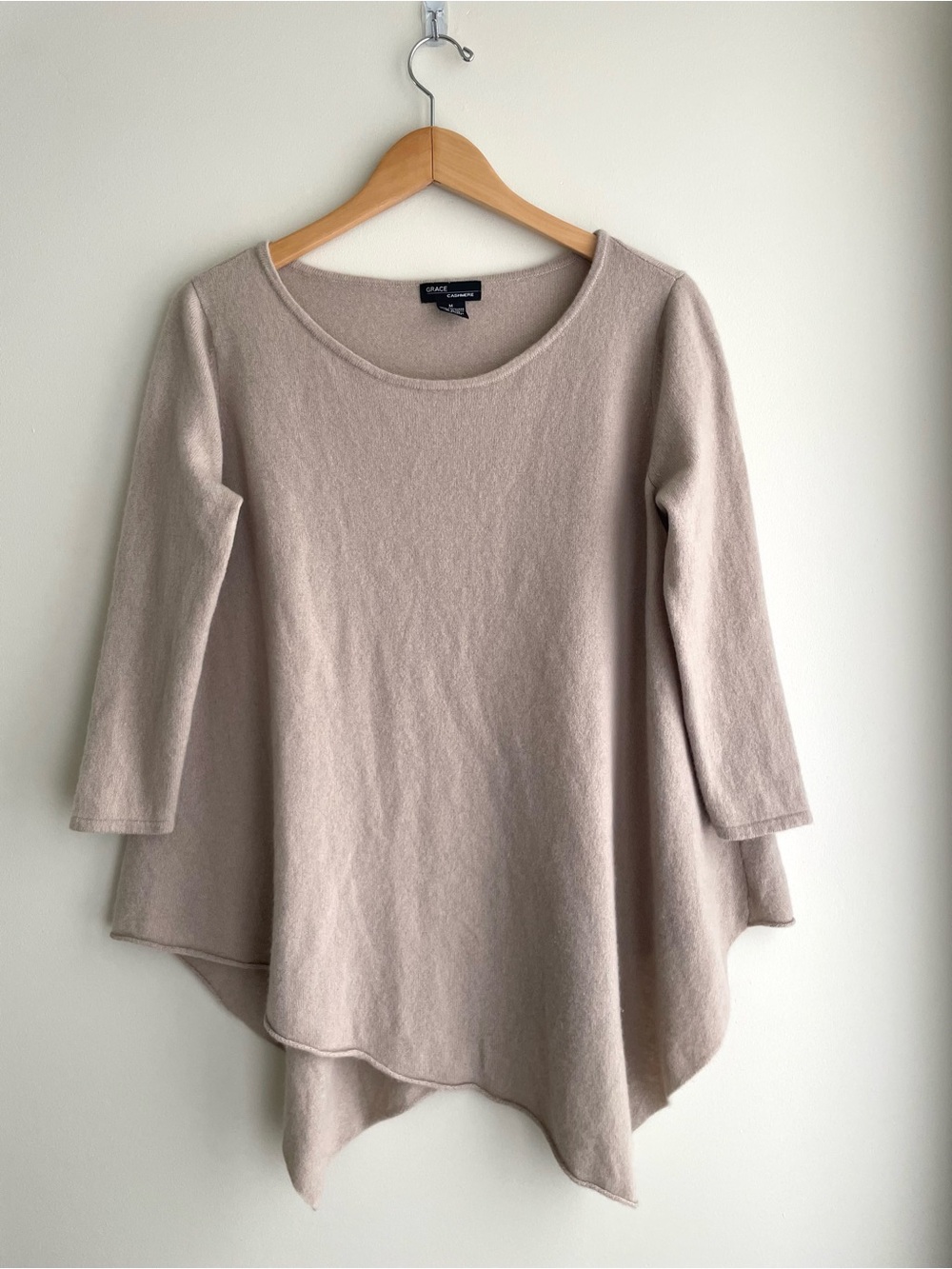 Grace Cashmere Asymmetrical Flowy Boho Chic Tunic Top